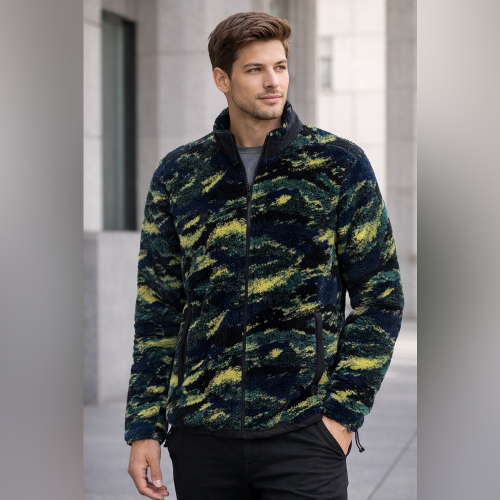 American eagle retro zip up fleece jacket